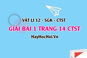 Giải bài 1 trang 14 Vật lí 12 Chân trời sáng tạo